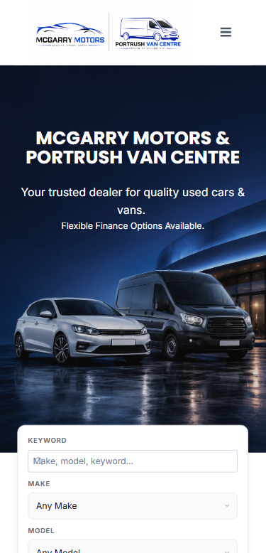 Motoplus dealer website shown on mobile